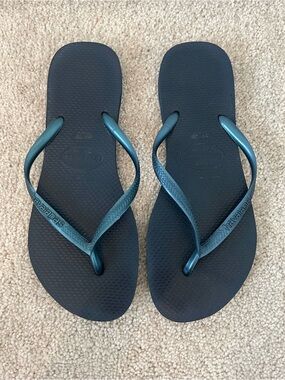Navy Blue Slim Havaianas Flip Flops